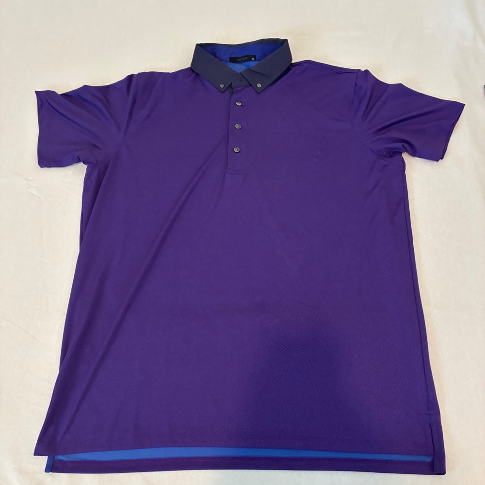 Greyson Polo Shirt Mens XL Purple Short Sleeve Performance Golf Top